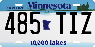 MN license plate 485TIZ