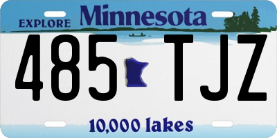 MN license plate 485TJZ