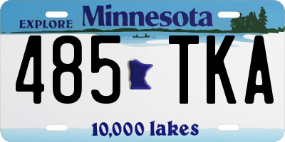 MN license plate 485TKA