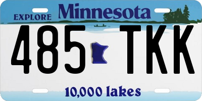 MN license plate 485TKK