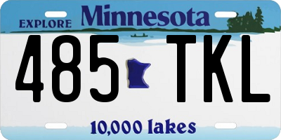 MN license plate 485TKL