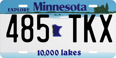 MN license plate 485TKX