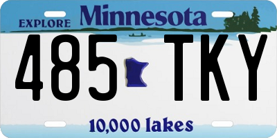 MN license plate 485TKY
