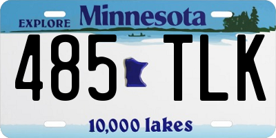 MN license plate 485TLK