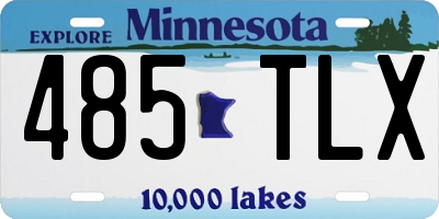 MN license plate 485TLX