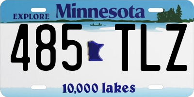 MN license plate 485TLZ
