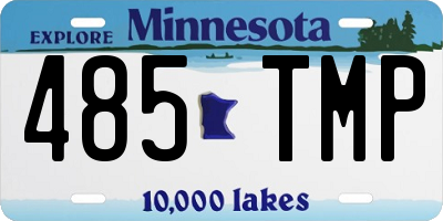 MN license plate 485TMP