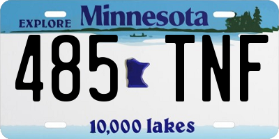 MN license plate 485TNF