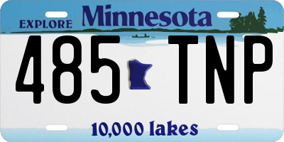 MN license plate 485TNP