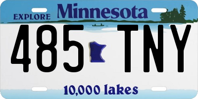 MN license plate 485TNY