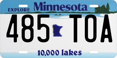 MN license plate 485TOA