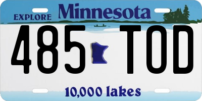 MN license plate 485TOD