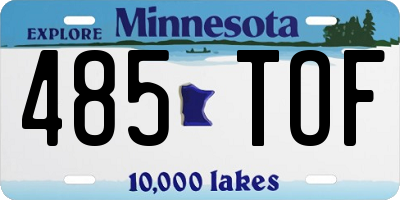 MN license plate 485TOF