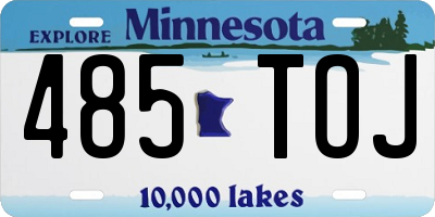 MN license plate 485TOJ