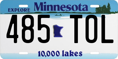 MN license plate 485TOL
