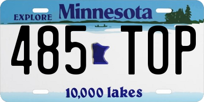 MN license plate 485TOP