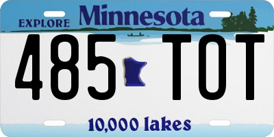 MN license plate 485TOT