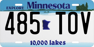 MN license plate 485TOV