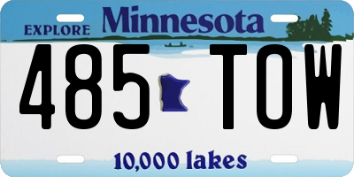 MN license plate 485TOW