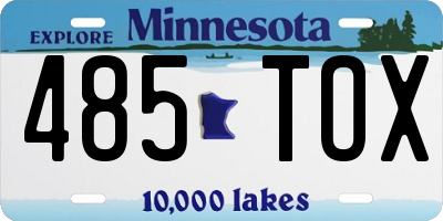 MN license plate 485TOX