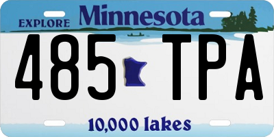 MN license plate 485TPA