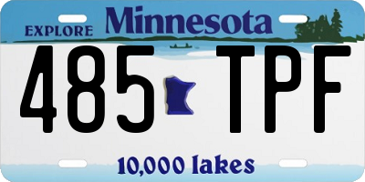 MN license plate 485TPF