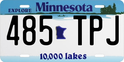 MN license plate 485TPJ