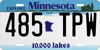 MN license plate 485TPW