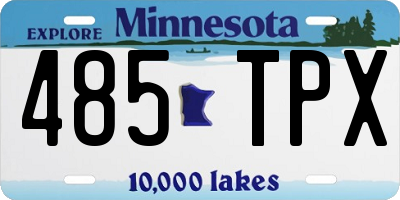 MN license plate 485TPX