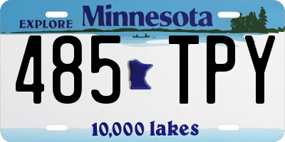 MN license plate 485TPY