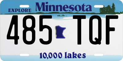 MN license plate 485TQF