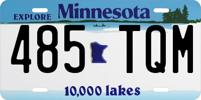 MN license plate 485TQM