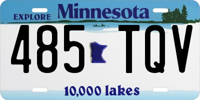 MN license plate 485TQV