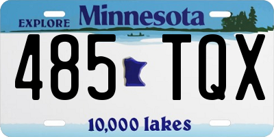 MN license plate 485TQX