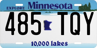 MN license plate 485TQY