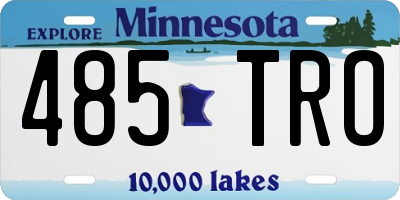 MN license plate 485TRO