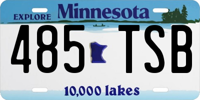 MN license plate 485TSB