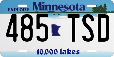 MN license plate 485TSD