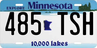 MN license plate 485TSH