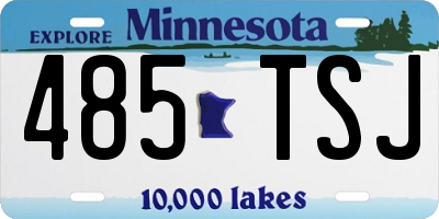 MN license plate 485TSJ