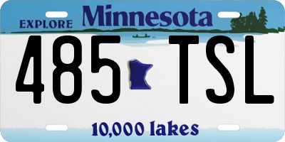 MN license plate 485TSL