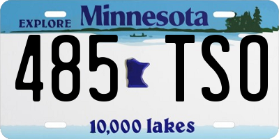MN license plate 485TSO