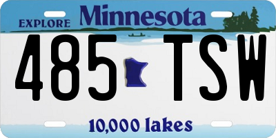 MN license plate 485TSW
