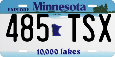 MN license plate 485TSX