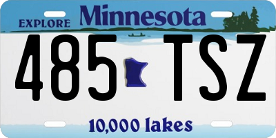 MN license plate 485TSZ