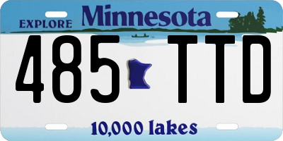 MN license plate 485TTD