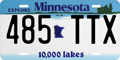 MN license plate 485TTX