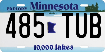 MN license plate 485TUB