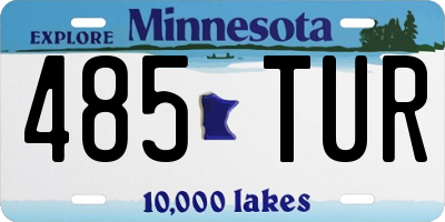 MN license plate 485TUR