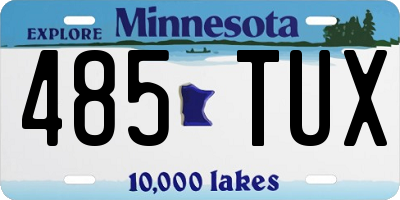 MN license plate 485TUX